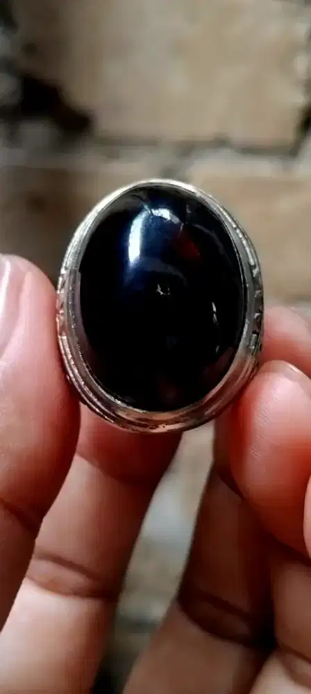 Batu cincin akik combong yaman wulung natural