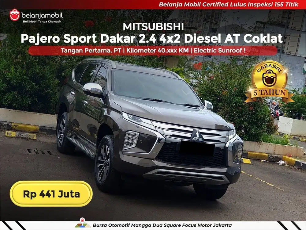 [ GARANSI 5TH ] Mitsubishi Pajero Sport Dakar 2.4 Sunroof 2021 2022