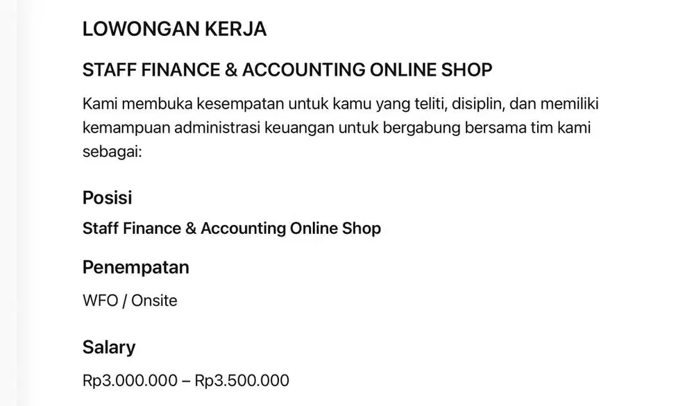 STAFF FINANCE & ACCOUNTING ONLINE SHOP