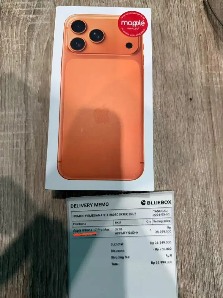 iPhone 17 Pro Max 256gb Cosmic Orange Garansi Resmi Digimap Segel