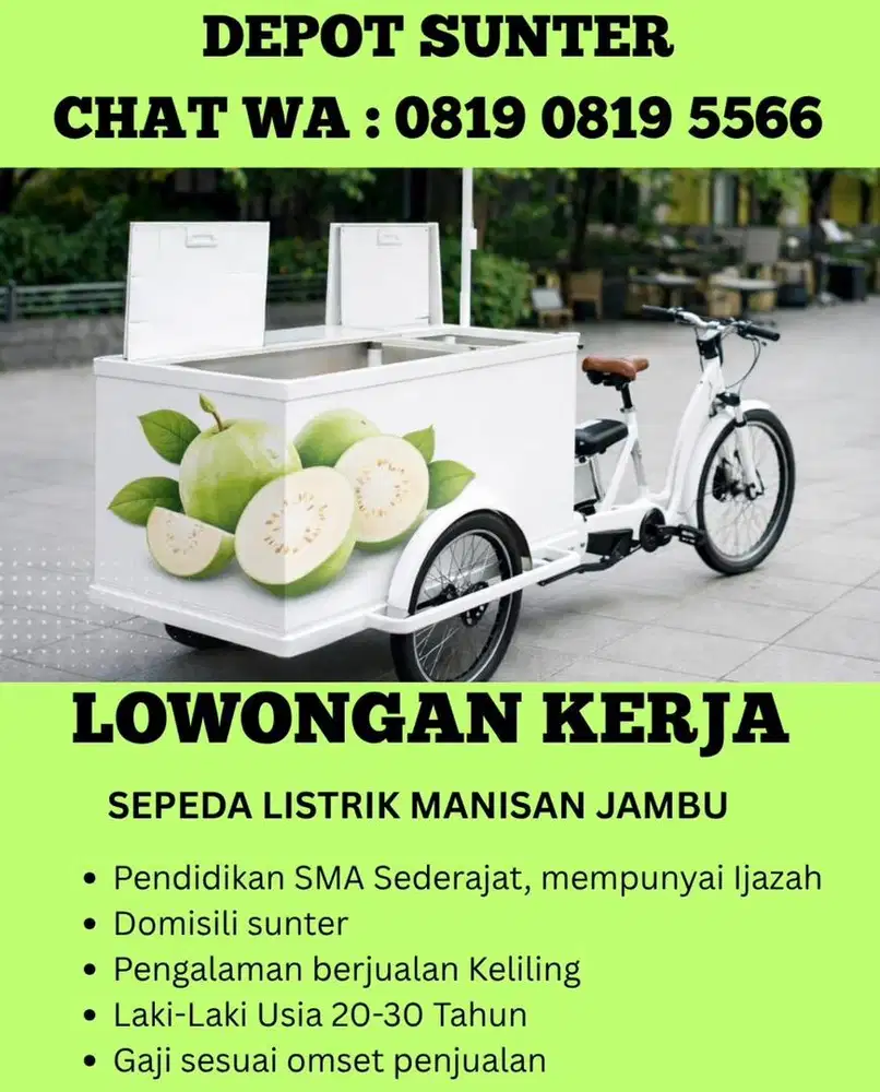 Sepeda listrik keliling langsung wa ada di deskrpisi