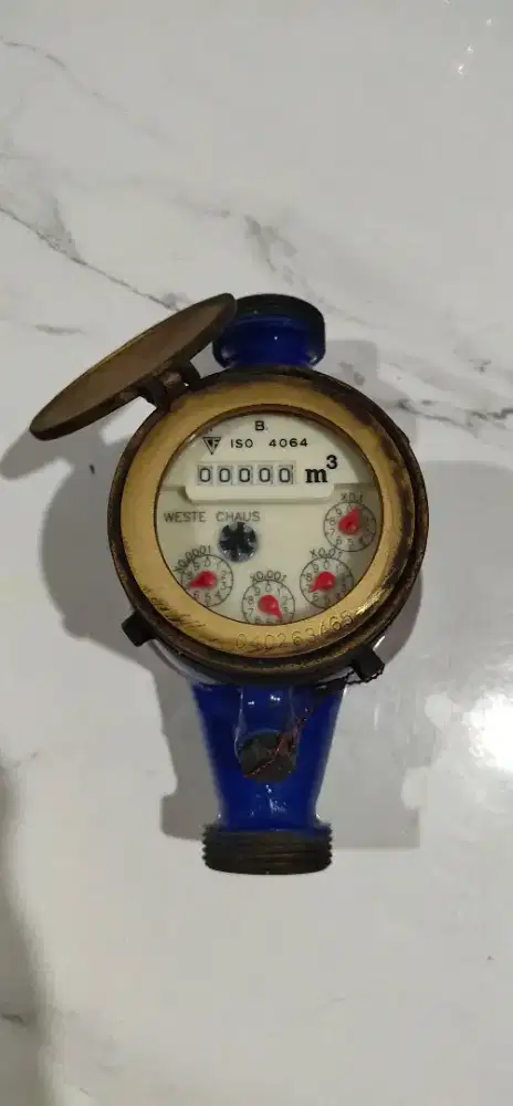 Meteran Air Brand WesteChaus 1inch Full Kuningan - Made In Germany