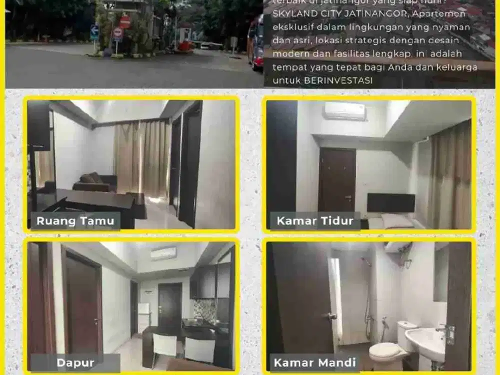 Apartemen Skyland city Jatinangor , di jual cepat , murah, 2bedroom, full fasilitas & bonus full furnished