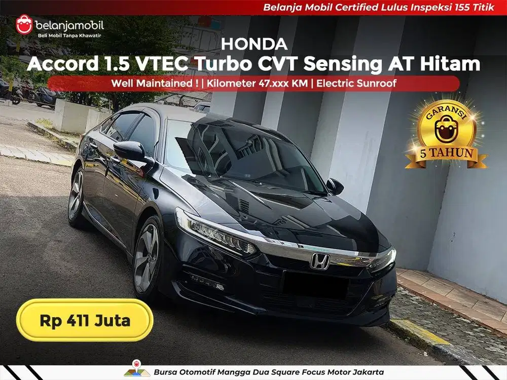 [ GARANSI 5TH ] Honda Accord 1.5 VTEC Turbo CVT Sensing AT 2022 2023