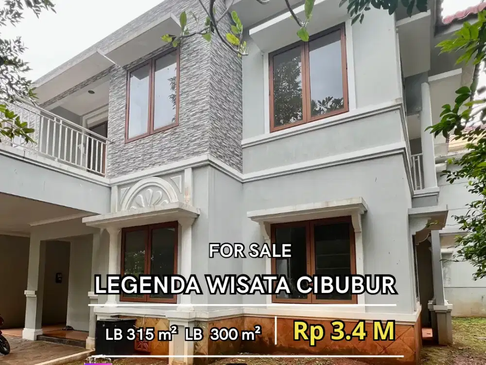 Jual Rumah Depan Taman di Legenda Wisata Cibubur