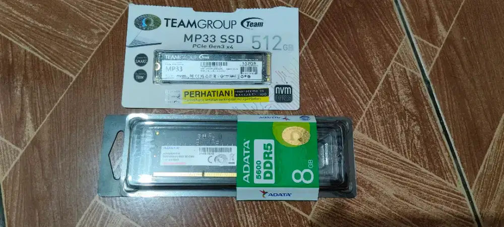 Ddr5 sodimm 8gb dan nvme 512gb