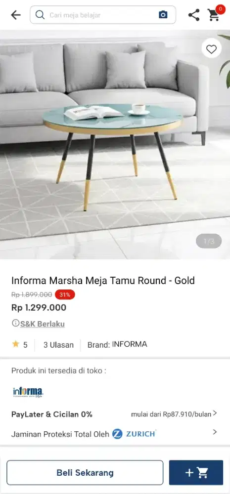 MEJA RUANG TAMU INFORMA