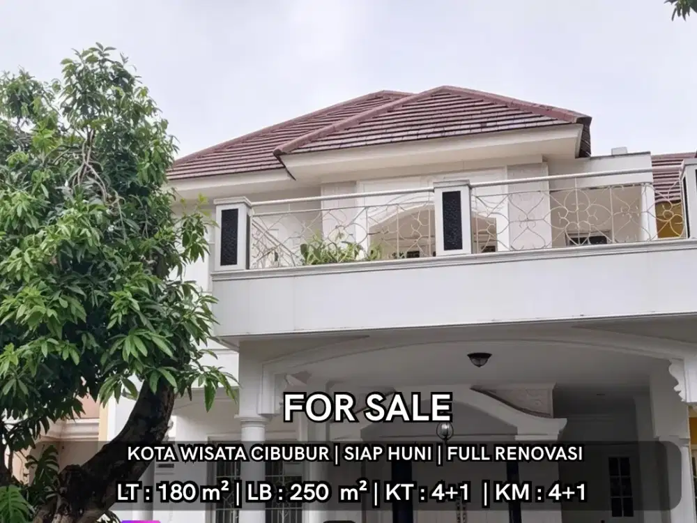 Jual Rumah di Kota Wisata Cibubur