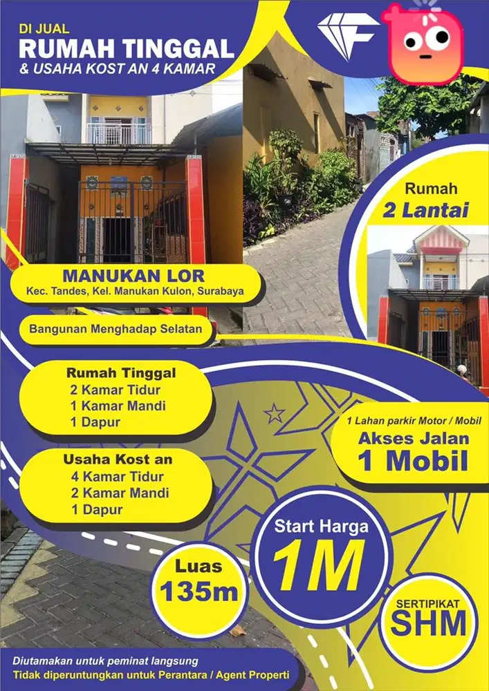 Dijual Rumah Tinggal Dan Kost an Aktif