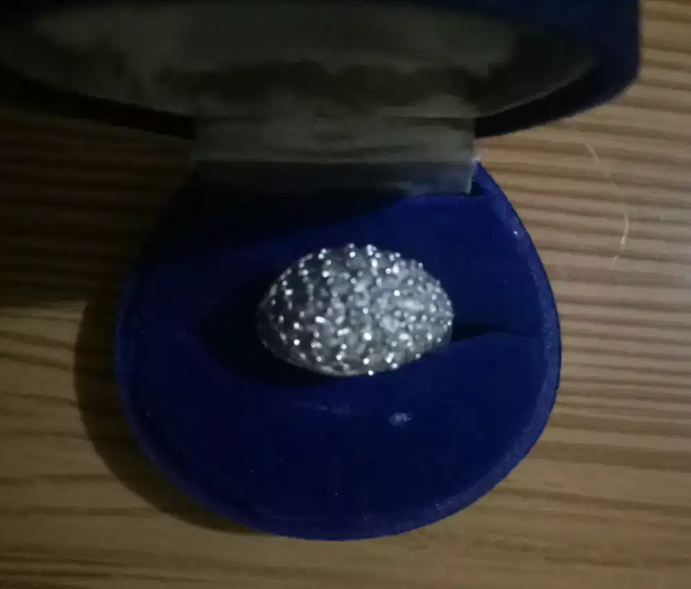 Cincin Silver Bertahta Taburan Permata