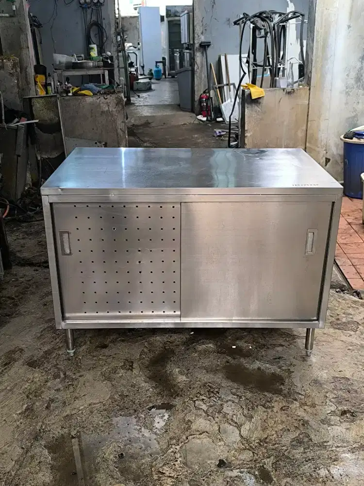 meja kabinet Indonesia pintu sliding 120 x 75 x 85