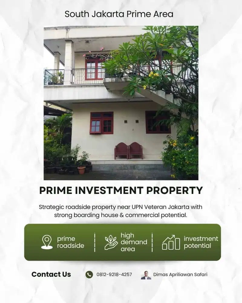 Dijual Properti Strategis Pinggir Jalan Dekat UPN Veteran Jakarta