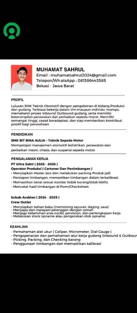 Mencari pekerjaan sekitar Jabodetabek