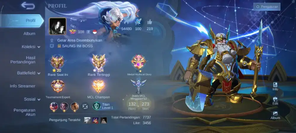 Akun mobile legend (akun ml)