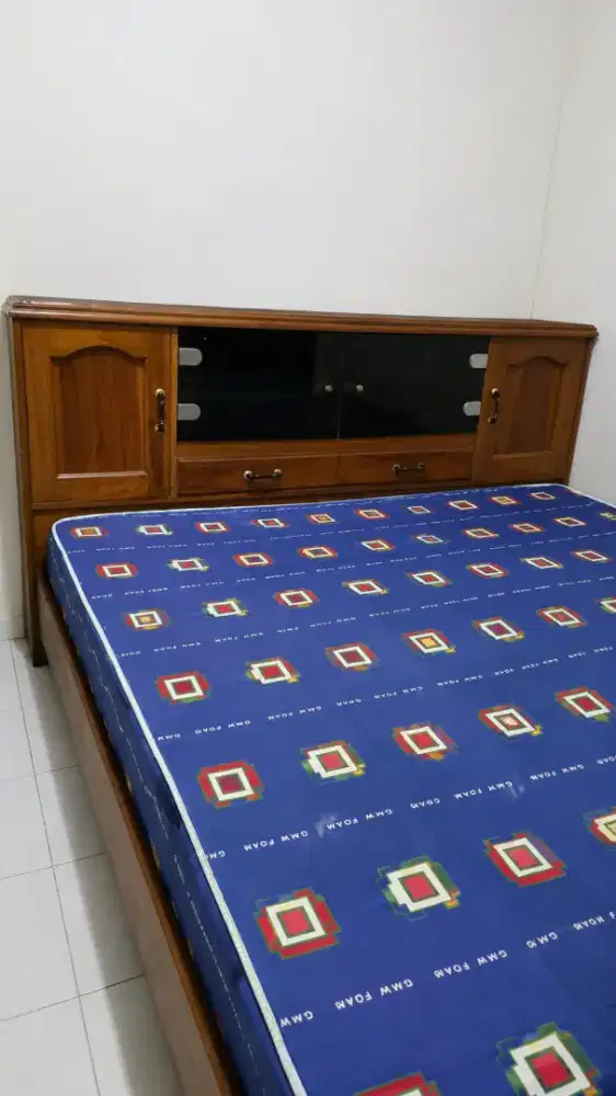 Ranjang Jati & kasur ukuran 160x200