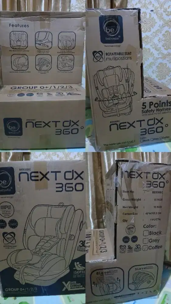 Dijual cepat Carseat babyelle next dx 360 KONDISI BARU