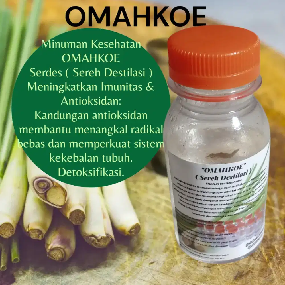 Minuman serdes - sereh destilasi merk OMAHKOE