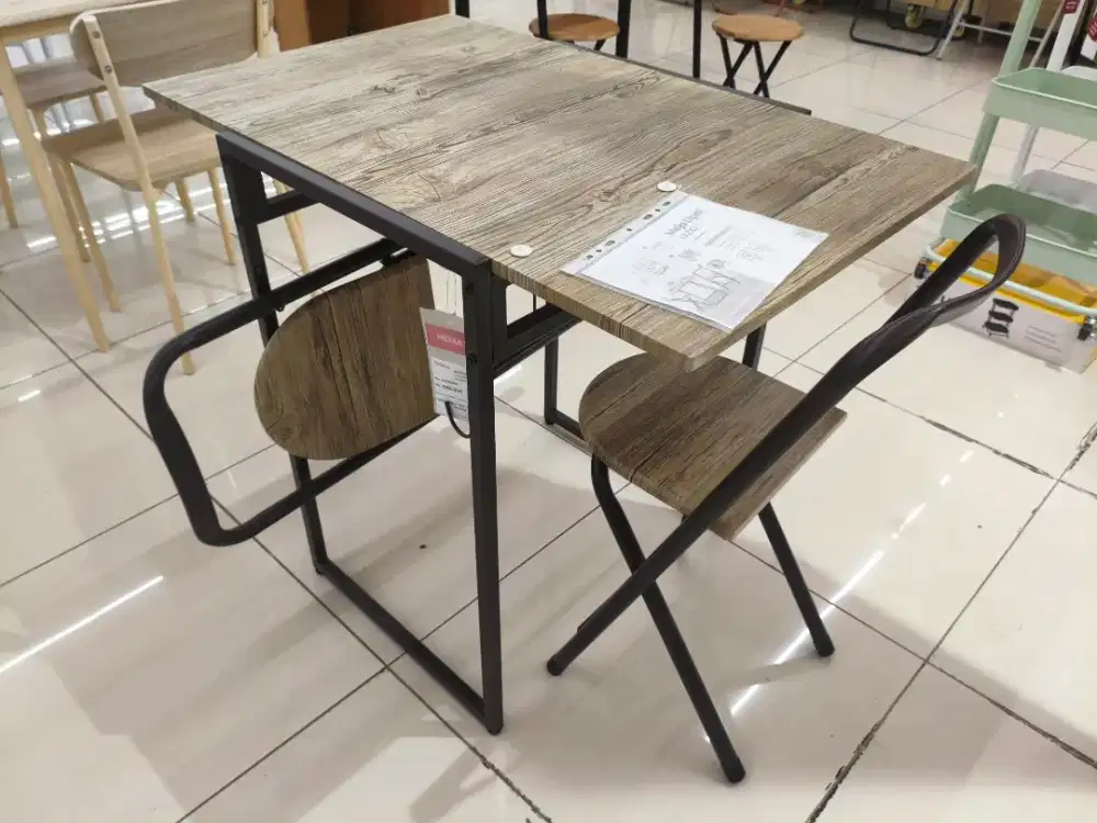 Selma Lazio Set Meja Makan Lipat 2 Kursi – Minimalis