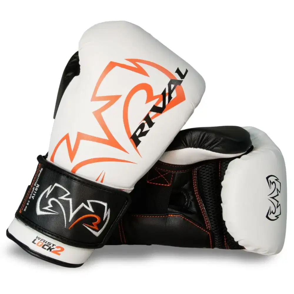 Gloves Rival RS11V Evolution Putih Motif Orange