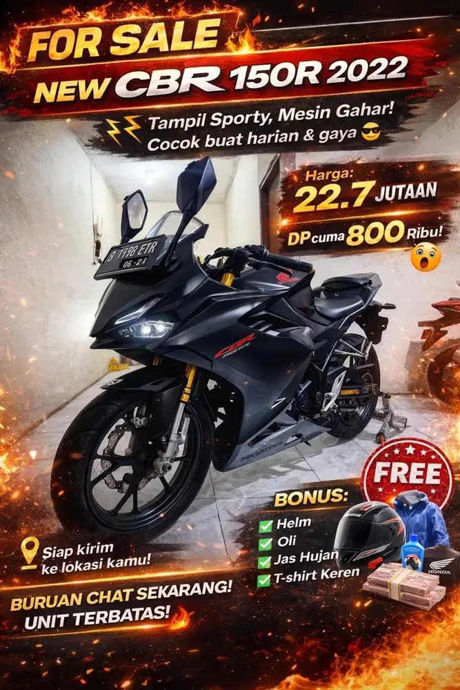 New CBR 150 R 2022 [DP 500 RIBU] Barang Bagus