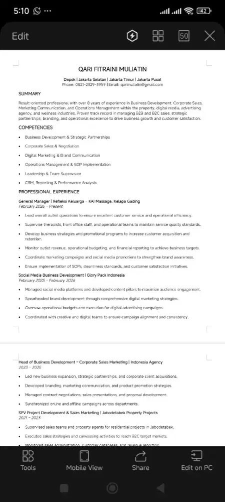 Avalaible to Job, Digital,Marketing,Sales,BisDev, General Manager