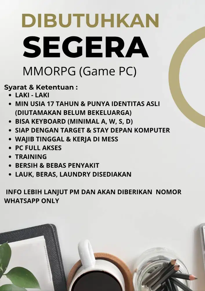 LOWONGAN GAME MMORPG GAME KOMPUTER