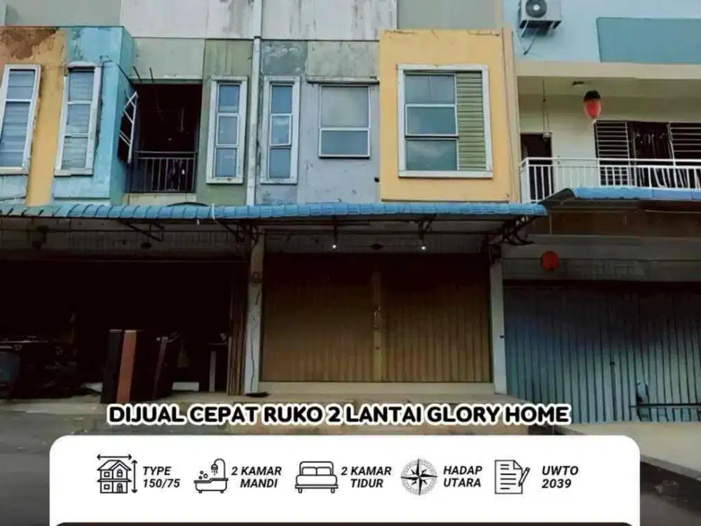 Dijual Ruko 2 lantai Glory Home sungai panas batam