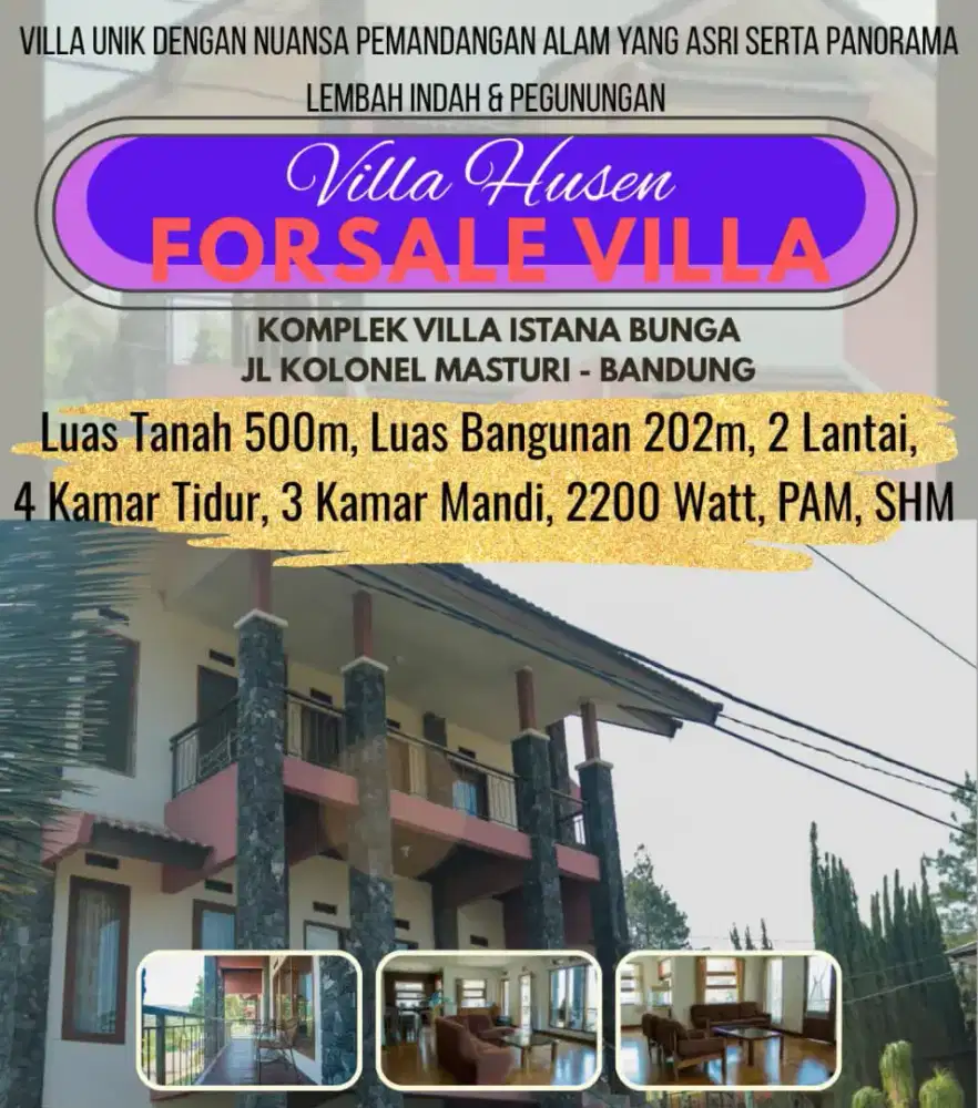 Jual cepat Villa Vintage di bandung