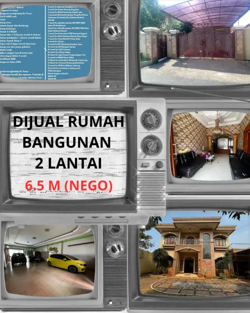 Dijual Rumah Bangunan 2 Lantai di Daerah Jakarta Timur