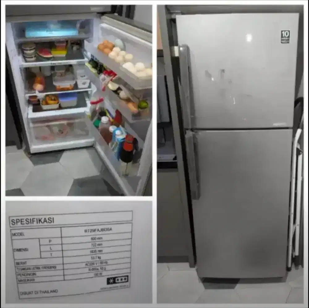 Jual murah kulkas samsung digital inverter msh normal ,1,7jt bs nego