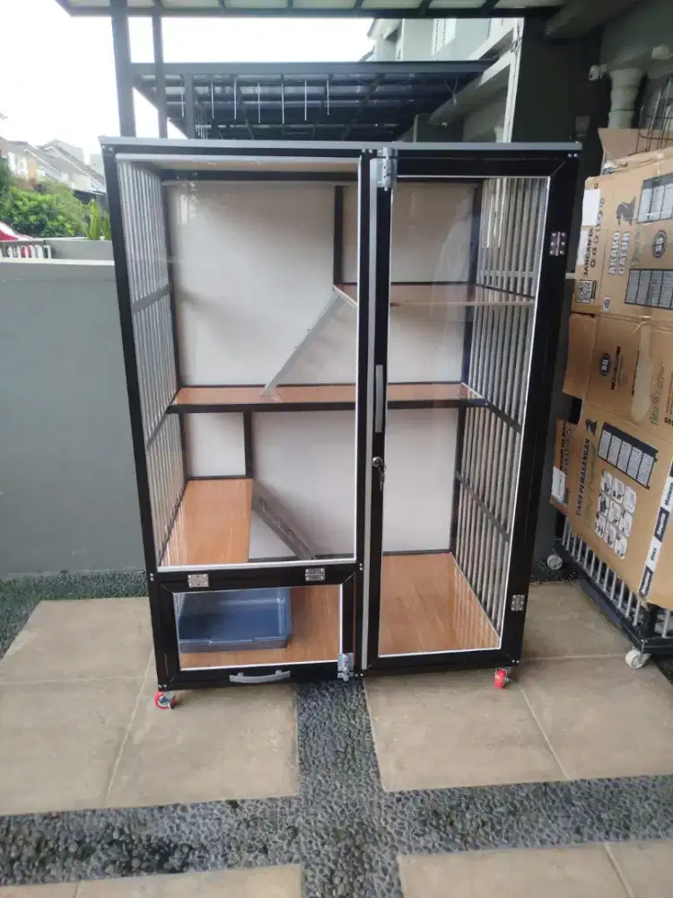 Kandang Kucing Alumunium Besar 1 Pintu Tinggi Murah