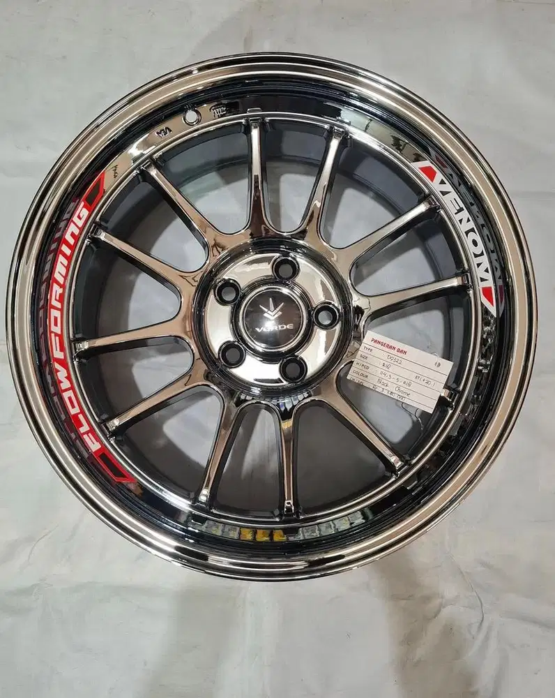 Velg Racing Ring 18 Black Crome Venom Mobil Innova Zenix (114,3-5-18)