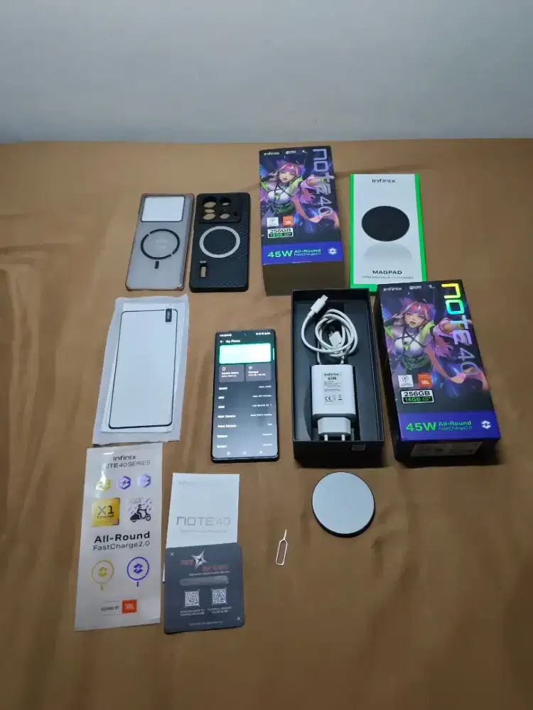 Infinix Note 40 8/256 full set + box lengkap
