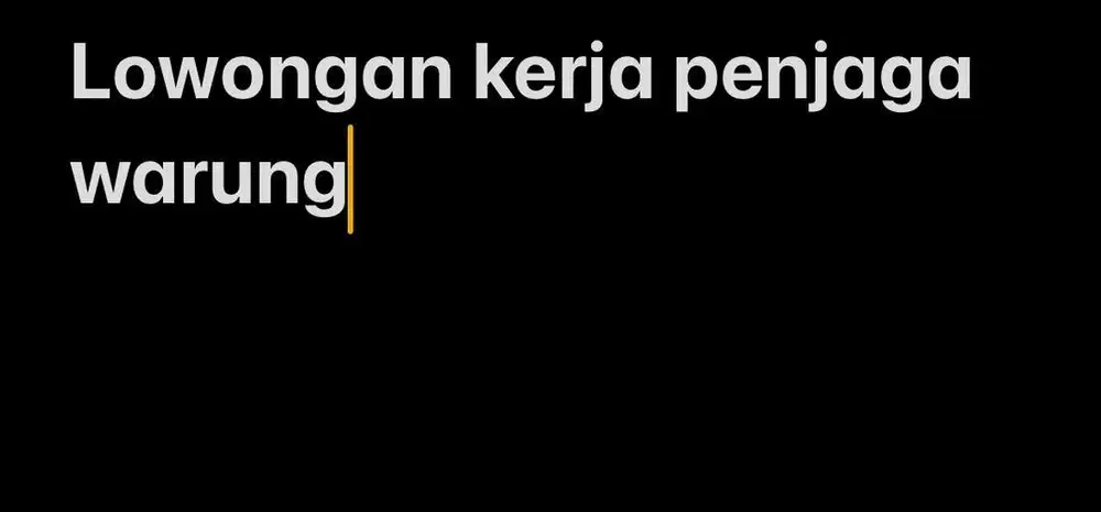 Dibutuhkan penjaga warung indomie dan kopi