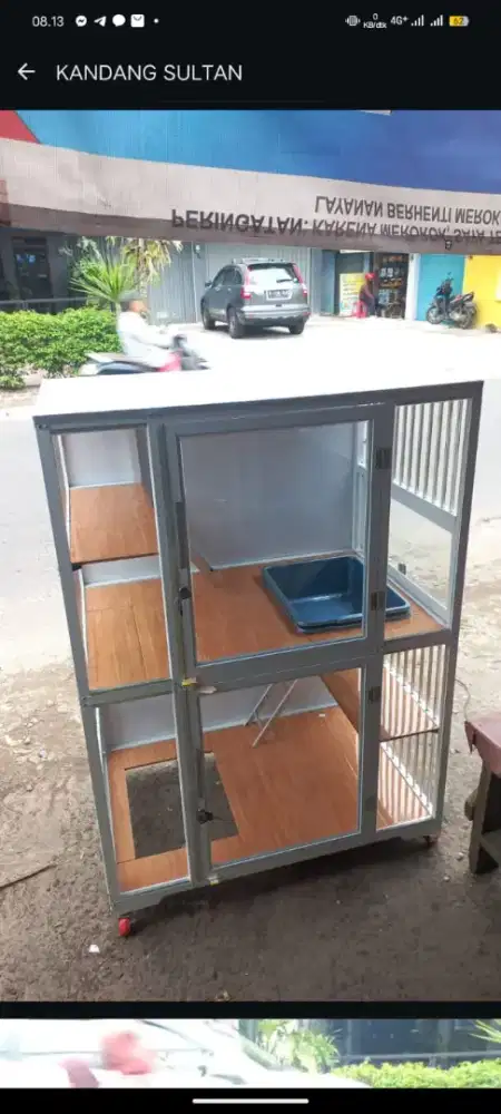 Kandang Kucing Sultan 2 Pintu Alumunium