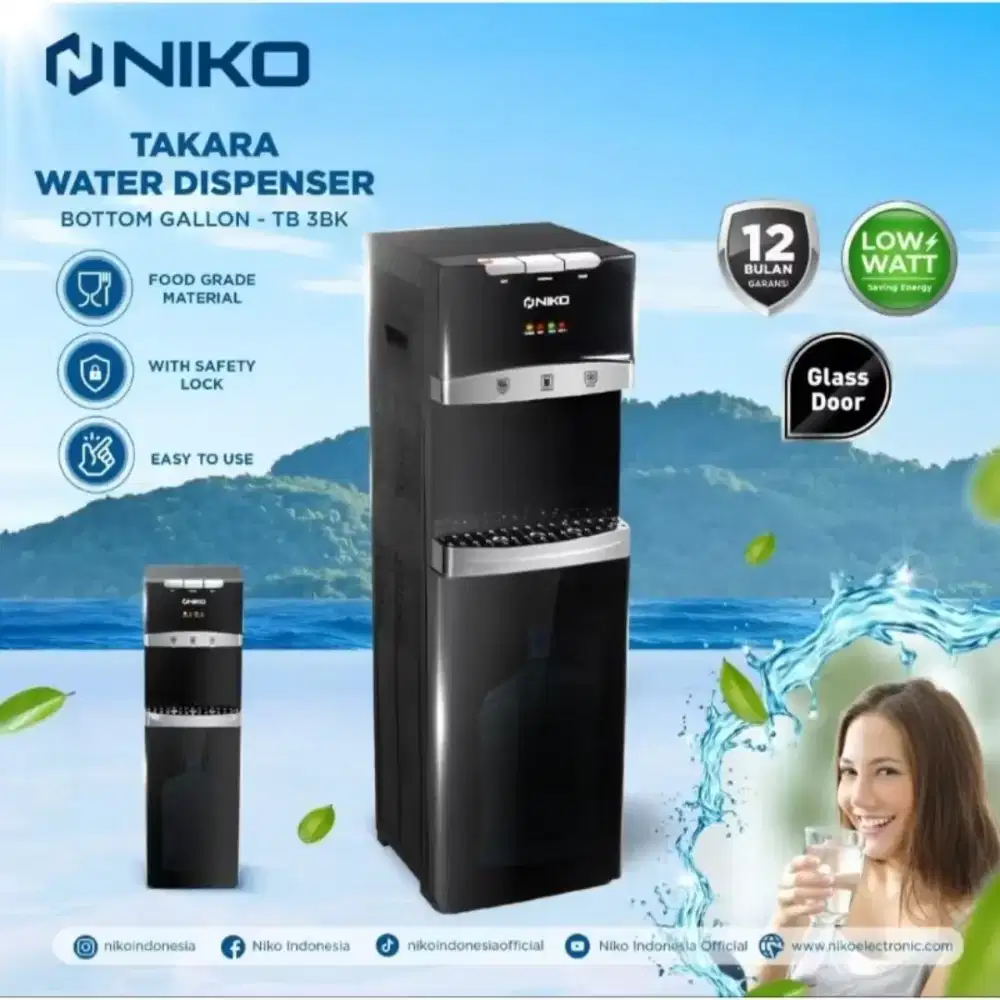 NIKO TAKARA water dispenser 3 kran galon bawah garansi RESMI 1 tahun