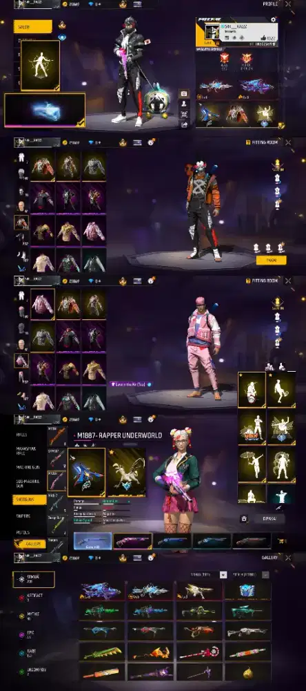 Jual akun ff spek GG
