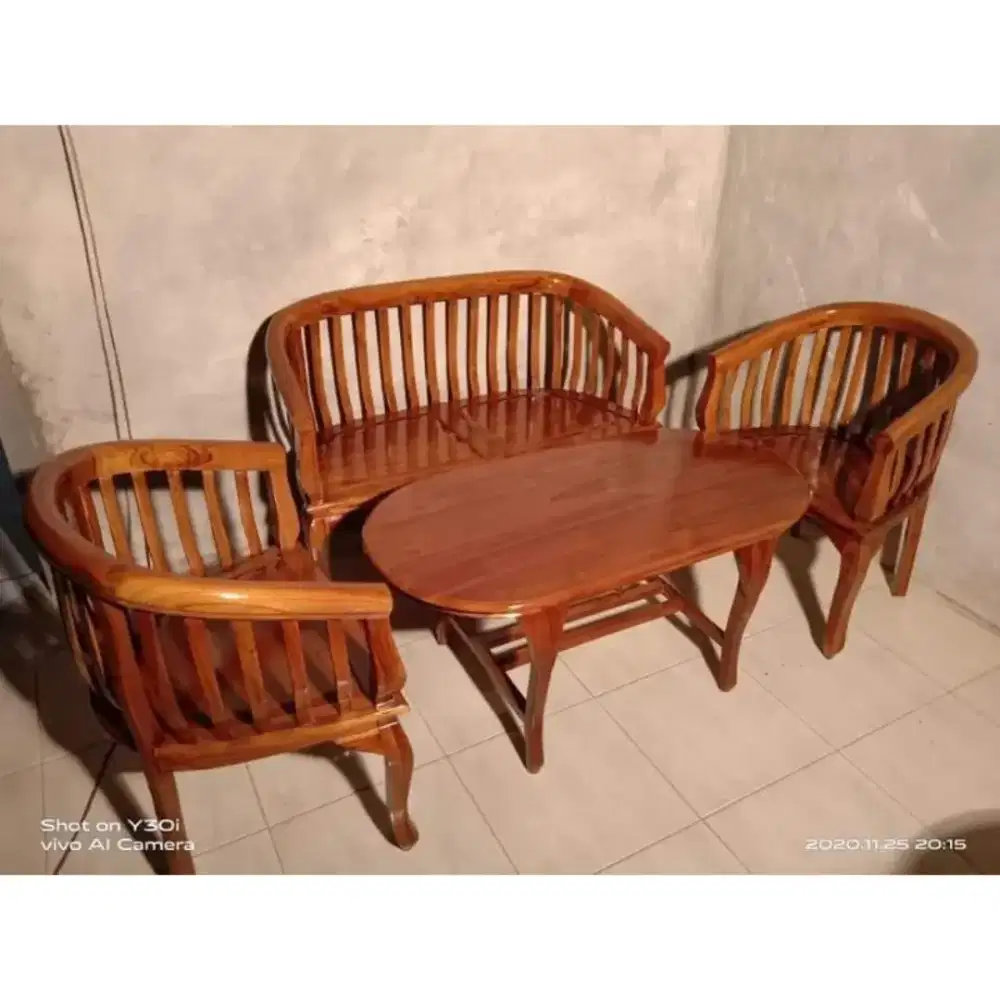 Kursi Teras Jati Lenong Betawi Ruang Tamu Full Set