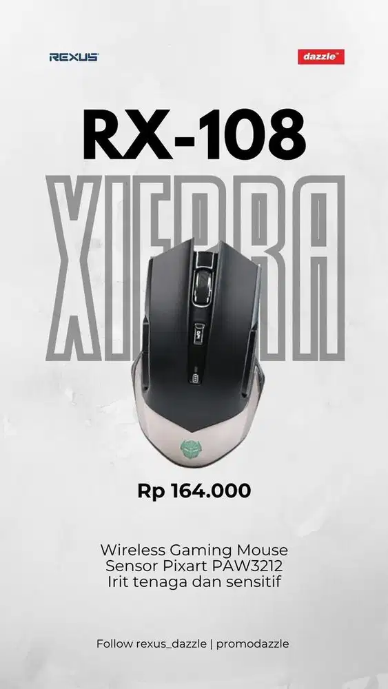 Mouse gaming wireless RX-108