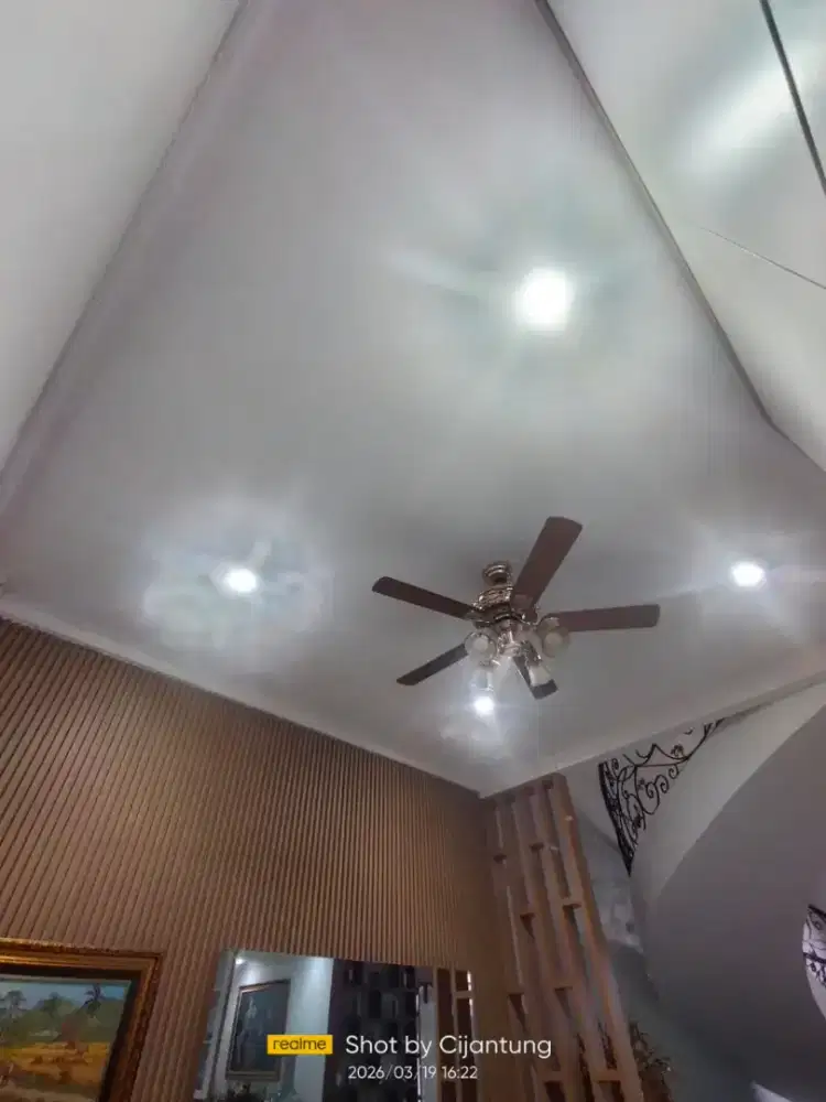 Lampu drop cielling gypsum penerangan elektronik partisi tukang