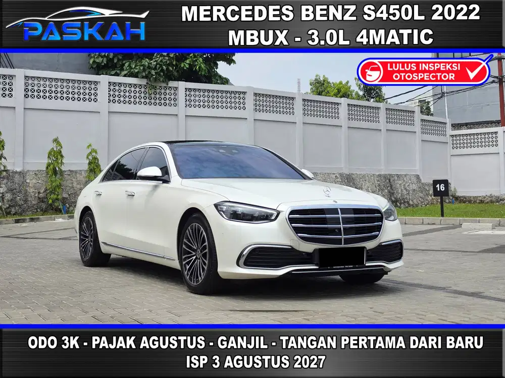 Bunga=4.2% Odo=3k Mercedes Benz S450L 2022 S450 2022 S 450 Luxury 2022