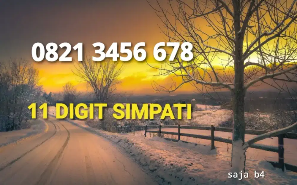 nomor cantik simpati urut naik