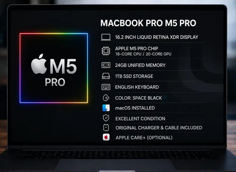 MacBook Pro 16” M5Pro 24GB 1 TB SSD