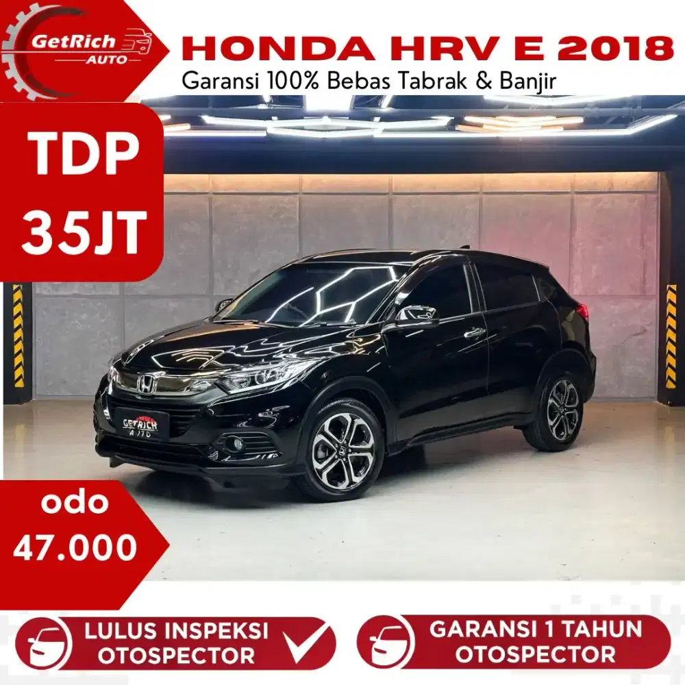 Low Km 47Rb HONDA HRV 1.5 E 2018 Hitam Super Mulus