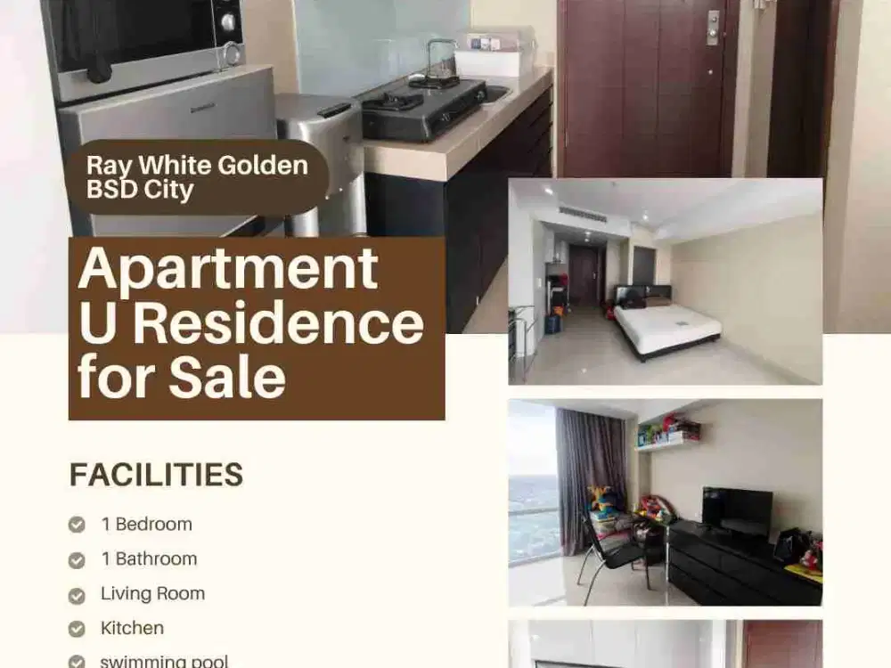 Hunian Mewah dan Strategis! Type Studio Fully furnished U RESIDENCE 2 Karawaci - View City.