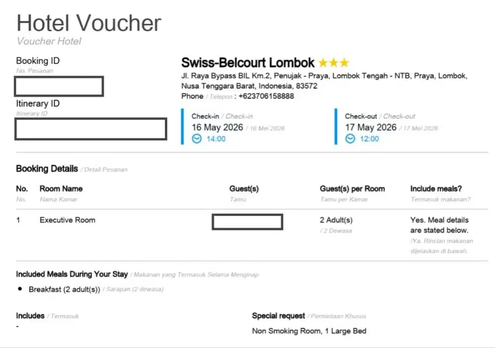 Hotel swiss belcourt lombok