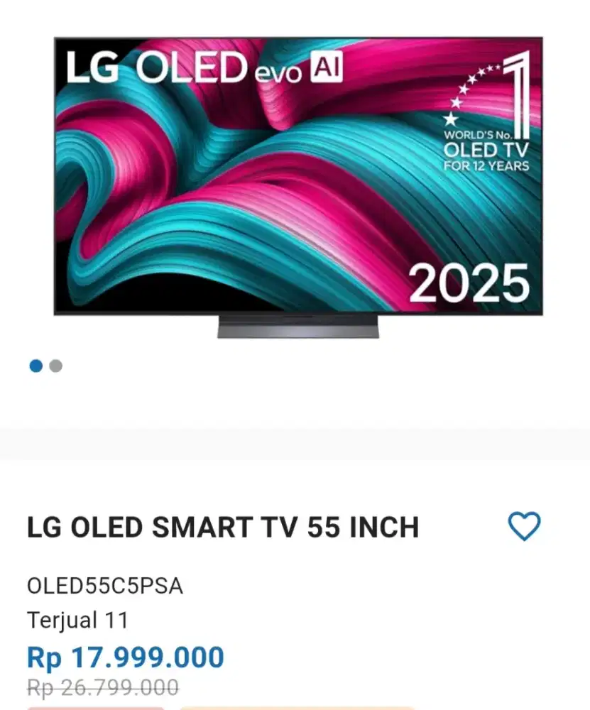 Dinjual tv LG oled like new ex pameran gres 95% full lengkap
