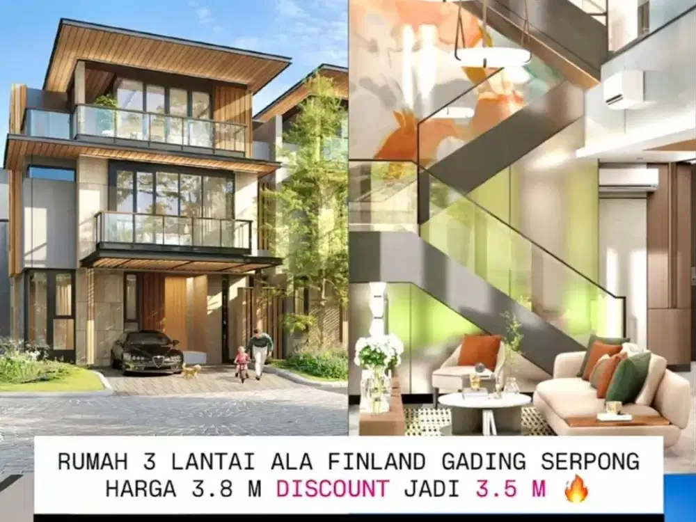 CLUSTER FINORE SUMMARECON SERPONG DISKON PPN DARI 3,6MAN KE 3,4MAN RUMAH BERGAYA FINLANDIA