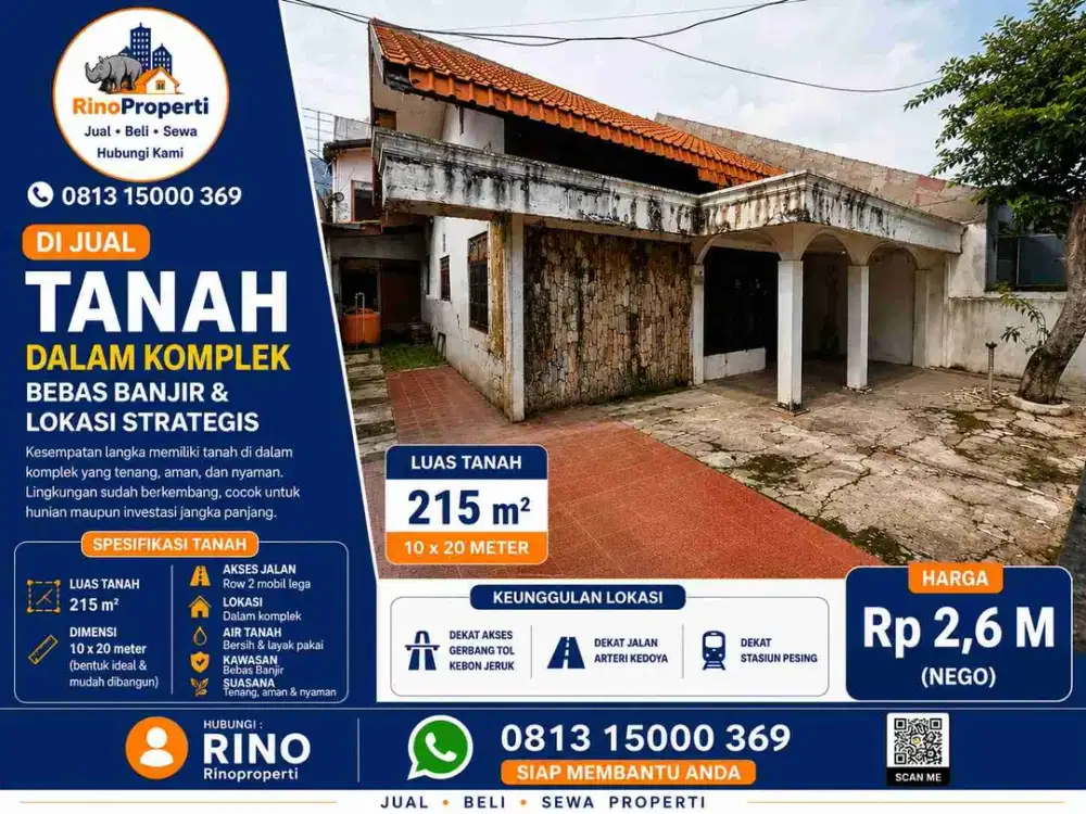 Rumah hitung tanah dalam komplek kedoya jakarta barat