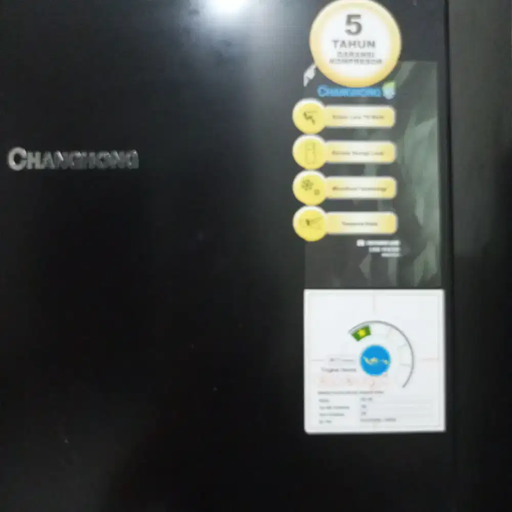 Kulkas 2 Pintu Changhong 150L Hemat Listrik 70 Watt Mulus